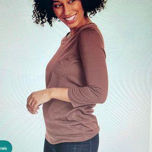 Woolx Jenny 3/4 Quarter Sleeve Color Vintage Rose EOC!